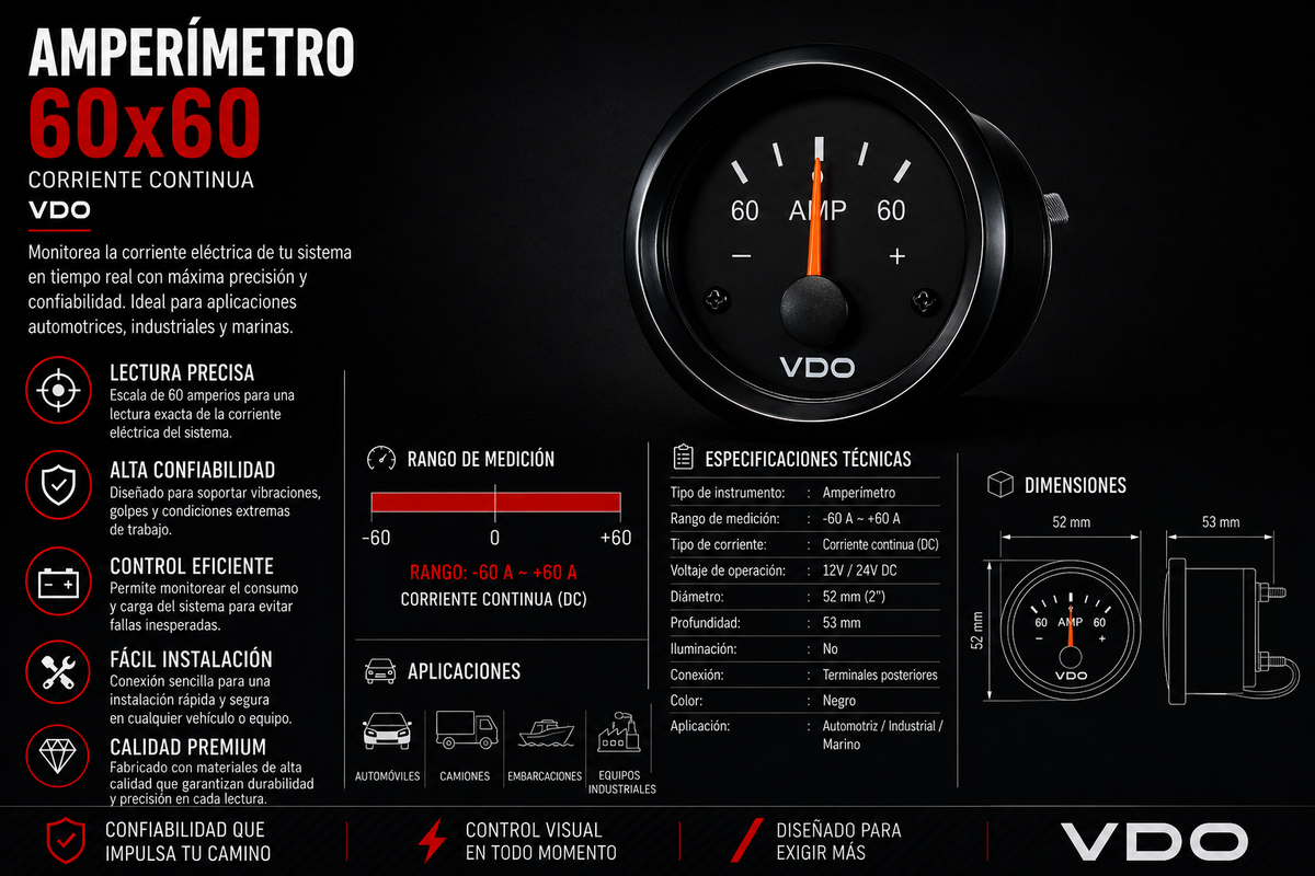 Amperimetro 60x60